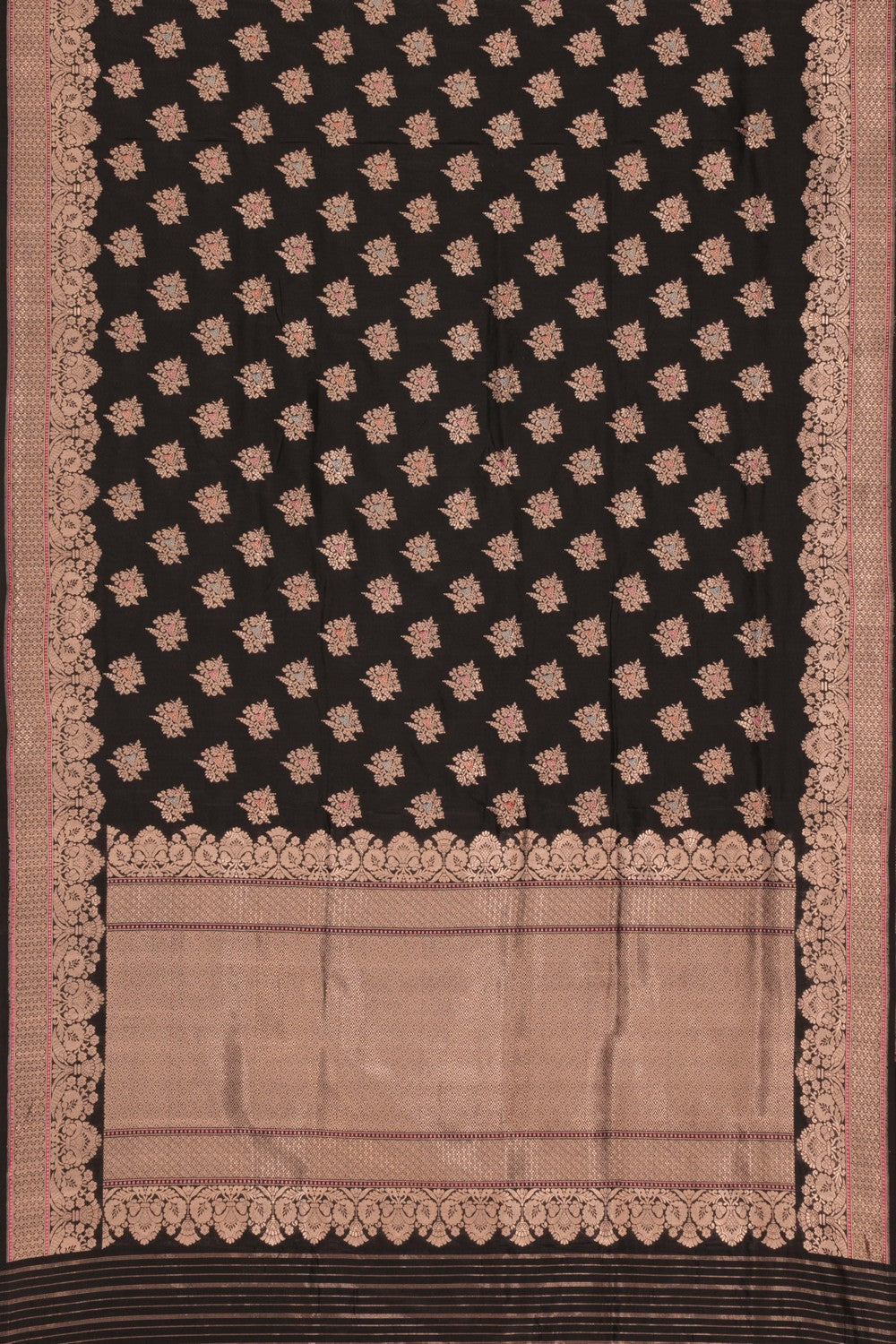 Image of Banarasi Katan Silk Black Saree